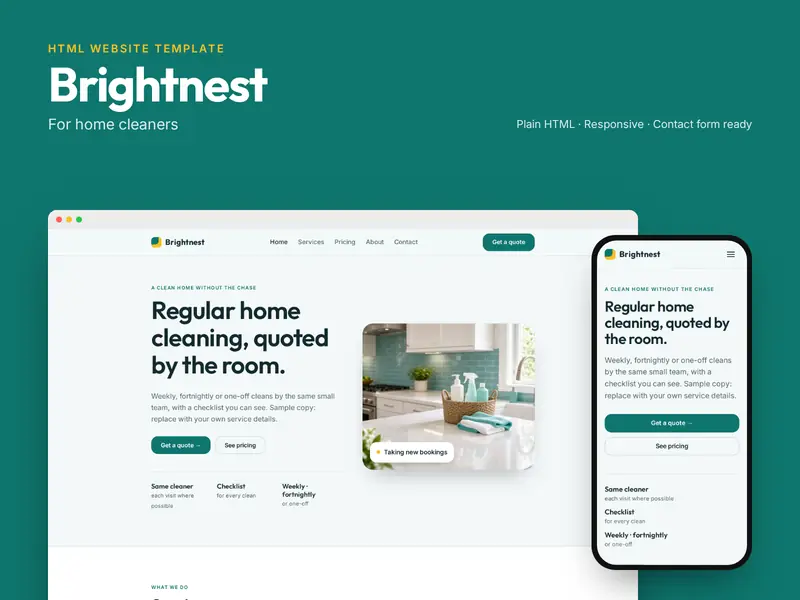 Brightnest template overview