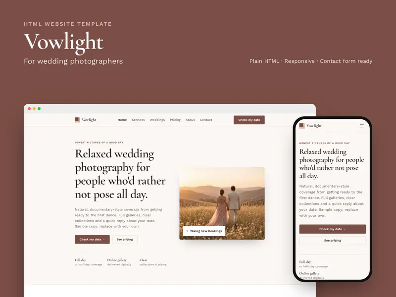 Vowlight template overview